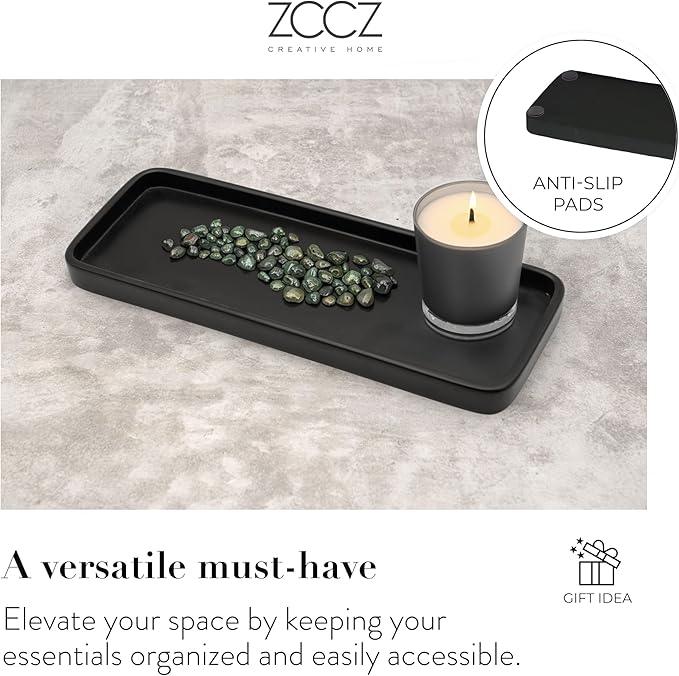ZCCZ Beige Bathroom Accessory Sets, 4 Pieces Bathroom Accessories Complete Set Vanity Countertop Accessory Set, Includes Lotion Dispenser Soap Pump, Tumbler, Toothbrush Holder and Tray - ModernBath