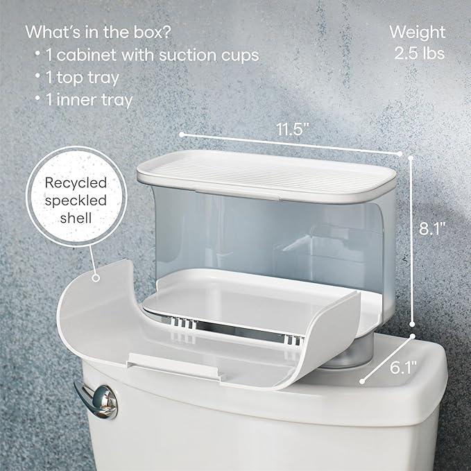 YouCopia Hideaway Toilet Cabinet, Over The Toilet Bathroom Organizer for Paper Rolls, Wipes and Accessories - ModernBath