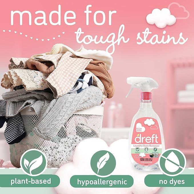 Dreft Stain Remover for Baby Clothes and Hypoallergenic Baby Stain Remover Spray Plus Travel Size Stain Treater Pen, 24 Fl Oz ( Pack of 2 + Stain Pen) - ModernBath