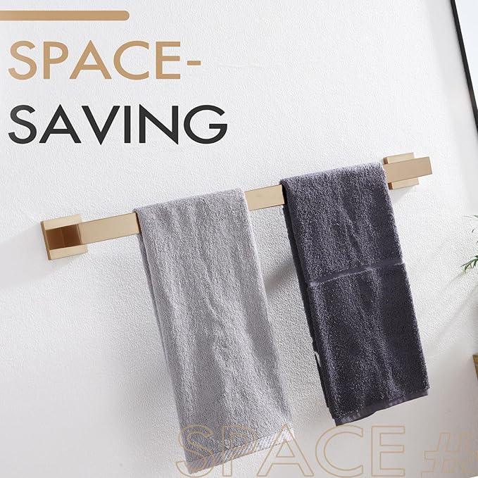 KOKOSIRI 24-Inch Towel Rack for Bathroom Kitchen Towel Bars Wall Mount SUS304 Stainless Steel Towels Holder, Champagne Bronze B4003CPG-L24 - ModernBath