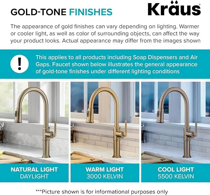 KRAUS Bolden Commercial Style 2-Function Single Handle Pull Down Kitchen Faucet in Spot-Free Antique Champagne Bronze/Matte Black, KPF-1610SFACBMB - ModernBath