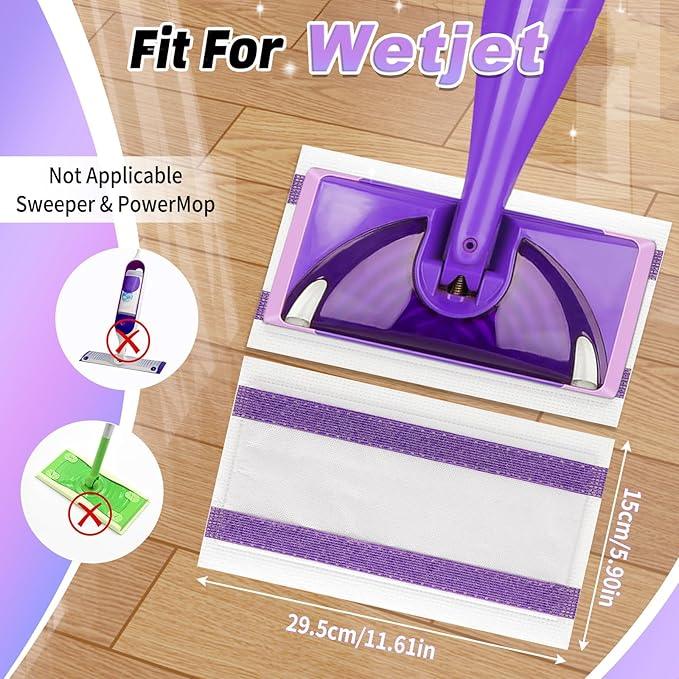 60 Count Mopping Pad for Wet Jet Mop Disposable Wetjet Pads Refills Replacement for Wet Pads Refill Compatible with Wet Jet Pads Thickness & Absorbent for Household Multi-Surface - ModernBath