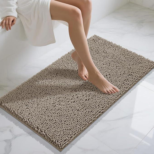 Yimobra Long Bathroom Rugs 44"x24", Extra Soft Non Slip Bath Mat for Tub, Super Absorbent Quick Dry Shaggy Rug Floor Carpet, Machine Washable,Camel - ModernBath