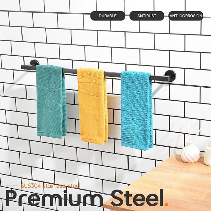 36 Inch Bathroom Towel Bar Bath Towel Rack Kitchen Towel Holder Long Towel Rails Wall Mounted SUS304 Stainless Steel Oil Rubbed Bronze AN4001ORB-L36 - ModernBath