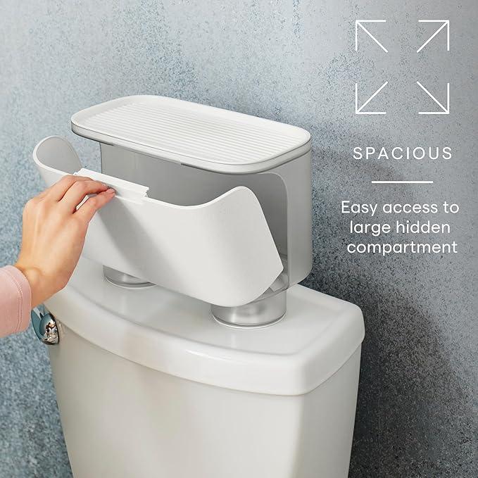 YouCopia Hideaway Toilet Cabinet, Over The Toilet Bathroom Organizer for Paper Rolls, Wipes and Accessories - ModernBath
