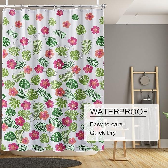 TIKABC Shower Curtain Liner, 4G PEVA Shower Liner, Plastic Waterproof Shower Curtains, 72x72 inch with Grommet Holes 3 Magnetic Weights - ModernBath