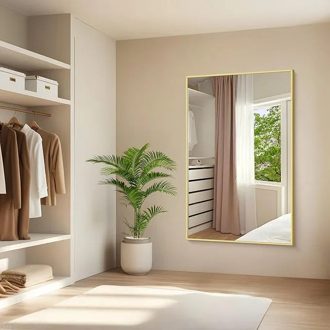 KOCUUY Large Gold Bathroom Mirror, 55x36 inch Rectangular Mirror for Bathroom Sink, Oversized Wall Mirror with Metal Gold Frame for Living Room, Farmhouse, Entryway, Hang Horizontal/Vertical - ModernBath