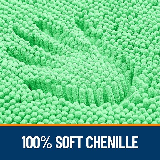 OLANLY Bathroom Rugs 30x20, Extra Soft Absorbent Chenille Bath Rugs, Rubber Backing Quick Dry, Machine Washable Bath Mats for Bathroom Floor, Tub and Shower, Home Decor Accessories, Mint Green - ModernBath