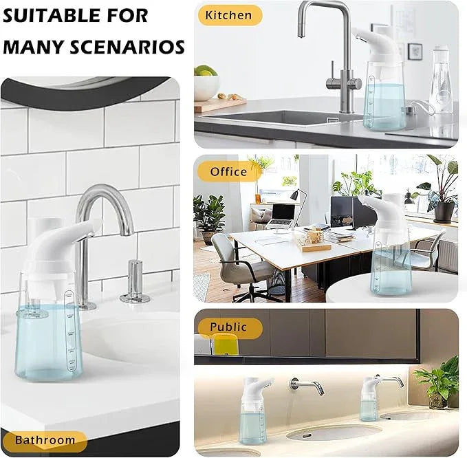Greatmay Adjustable Automatic Soap Dispenser Touchless, 4 Adjustable Levels，Battery Powered Operated Sensor Liquid Soap Pump，Touch-Free Hand Sanitizer Dispenser - ModernBath
