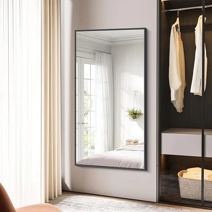 BONEWEI Bathroom Mirror,30x60 inch Large Wall Mirror for Bathroom Wall Mounted Black Rectangle Corner Mirrors,Black Bathroom Mirror for Living Room,Farmhouse,Bedroom Entryway,Horizontal/Vertical - ModernBath