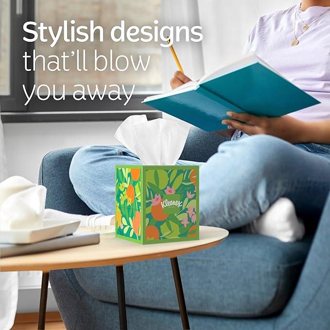 Kleenex Ultra Soft Facial Tissues, 8 Cube Boxes, 80 Tissues per Box, 3-Ply, Packaging May Vary (Pack of 2) - ModernBath