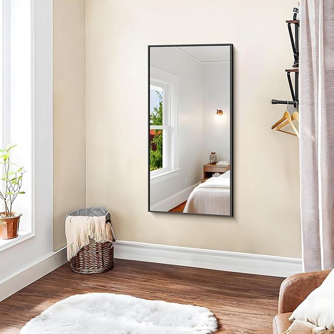 KOCUUY Black Bathroom Mirror, 20x40 Inch Rectangle Mirror for Over Sink, Modern Decorative Wall Mirror for Bedroom Living Room Bathroom, Hang Horizontal/Vertical - ModernBath
