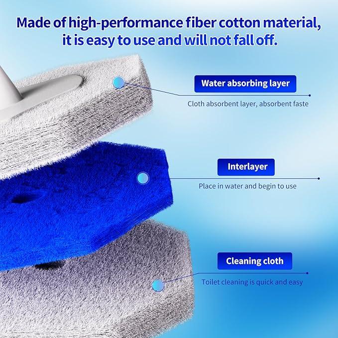 Disposable Toilet Bowl Brush with 36 Toilet Wand Refills Pads Replacement Heads, Toilet Cleaning Stick,Toilet Bowl Cleaner Wands Holder and Set, Toilet Cleaning System Starter Kit - ModernBath