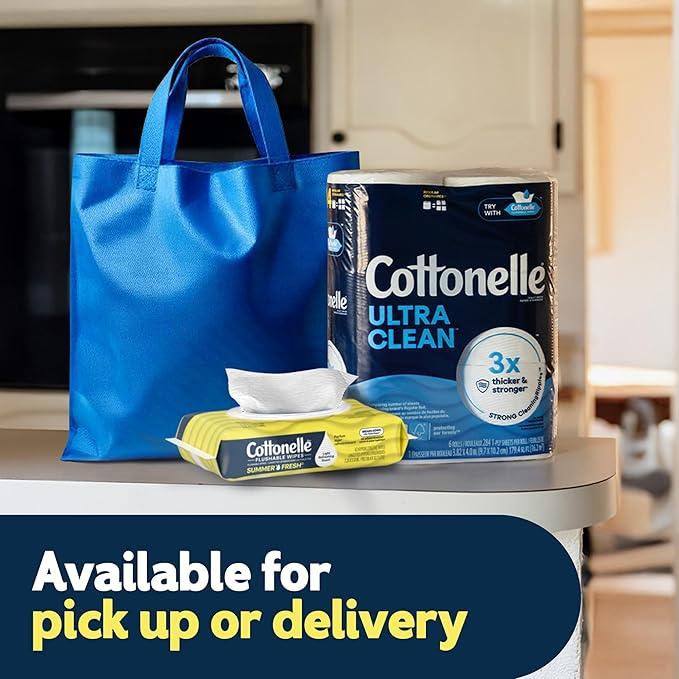 Cottonelle Summer Fresh Scented Flushable Wipes, 2 Flip-Top Packs, 42 Wet Wipes per Pack - ModernBath