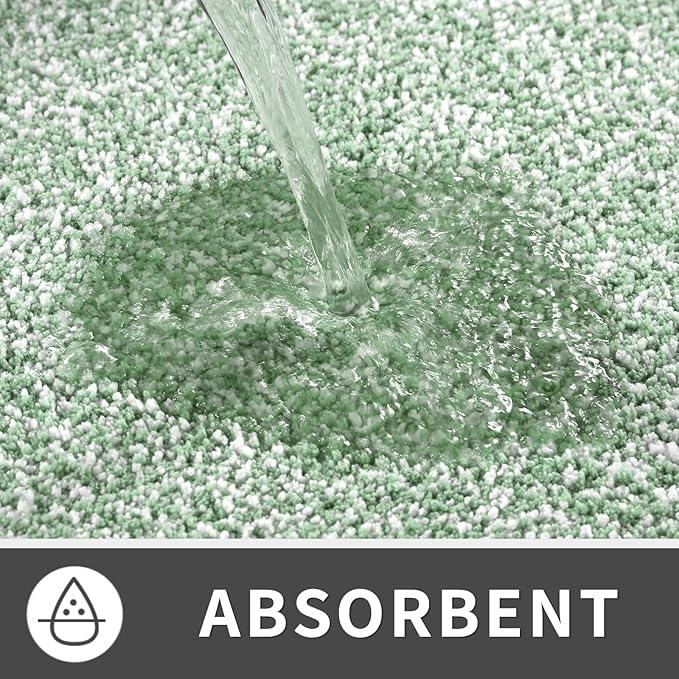 Yimobra Large Bathroom Rugs Non Slip Washable, Soft Absorbent Microfiber Bath Mat,Dual-Tone Decor Rug with Rubber Backing for Bathroom Floor,Tub and Shower,36x24,Home Essentials,Green and White - ModernBath