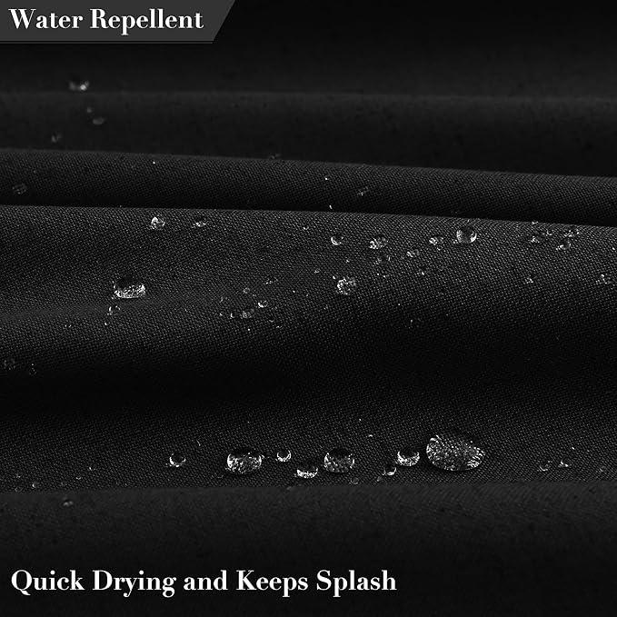 Nanspring Black Boho Linen Shower Curtain 72 Inches Long Textured Heavy Duty Weighted Tassel Farmhouse Fabric Bath Curtain Set with Hooks Vintage Aesthetic Elegant Shower Curtain for Bathroom 72x72 - ModernBath