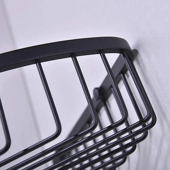 orhemus 304 Stainless Steel Shower Caddy Corner Basket Shelf Bathroom Organizer Wall Mounted Storage, Matte Black Plated Finish Heavy Duty - ModernBath