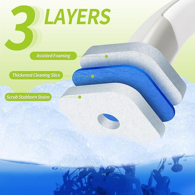 IVYROLL Toilet Bowl Cleaner Wand Refills Compatible with CLOROX, 21 Count Disposable Toilet Brush Refills, Replacement Heads for Toilet Cleaning System - ModernBath