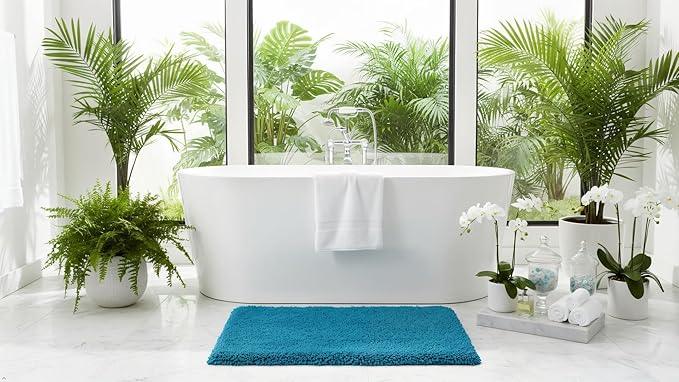 C23 Luxury Bathroom Rugs, Bath Mat - 20"x32" | 2200 GSM Tufted Cotton Bathroom Mat | Ultra-Absorbent Quick Dry, Heavyweight Non-Slip Bathmat | Thick Soft Plush Machine Washable Bath Rug - ModernBath