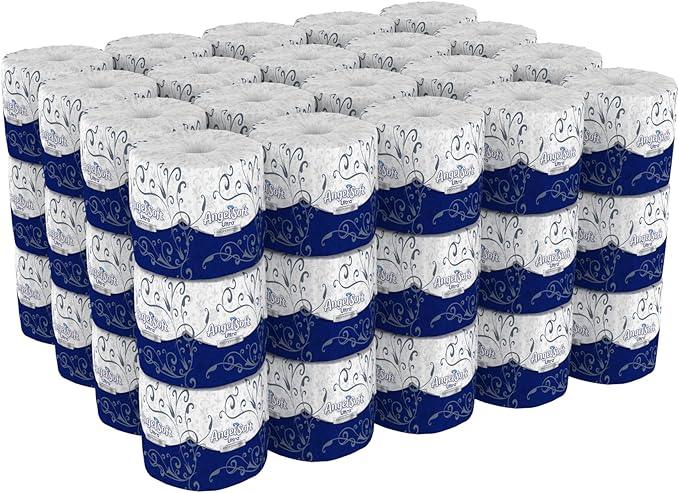 Georgia-Pacific Angel Soft Ultra Professional Series 2-Ply Embossed Toilet Paper by GP PRO (Georgia-Pacific), 16560, Paper, 60 Count (Pack of 1), White 24000 sheets per case - ModernBath