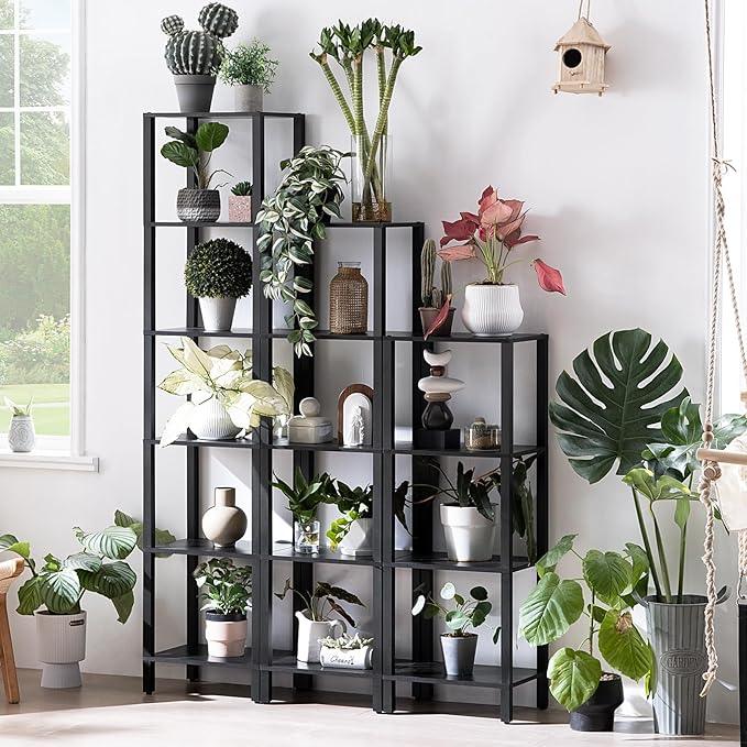 54in Tall Bookshelf 5-Tier Small Narrow Bookcase, Skinny Book Shelf for Small Space, Farmhouse Slim Shelf with Storage, Wood Freestanding Display Thin Bookshelves for Living Room, Office, Black - ModernBath