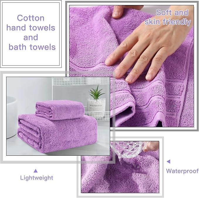 WSBArt 20PC Bathroom Accessory Set Bathroom Accessories Set Purple Bathroom Set, Shower Curtain Set, 2 Piece Bath Towel Set, 3PC Soap Dispenser, Toilet Brush & Trash Can - ModernBath