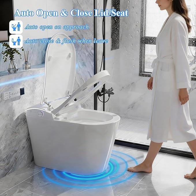 TOTTE One-Piece Smart Toilet, Premium Care with Women's Front Wash, Auto Open Lid, Instant Warm Water & Warm Air Dryer, Self-Cleaning Technology, Built-in Aroma System, Japanese Toilets - ModernBath