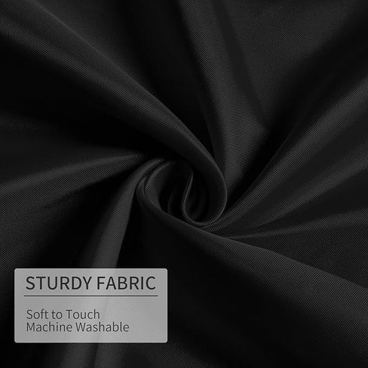 Gibelle Stall Small Shower Curtain Liner 36 x 72 Inches, Black Shower Curtain Liner, Washable Waterproof Fabric Shower Liner for Bathroom, Machine Washable - ModernBath