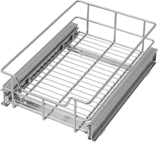 Pull Out Cabinet Organizer 11" W X 22" D, Slide Out Drawers For kitchen organizers and storage, Pull Out Drawers For Cabinets Capacity Heavy Duty Caddy, Cabinet Shelves Chrome-Plated, Bathroom Pantry - ModernBath
