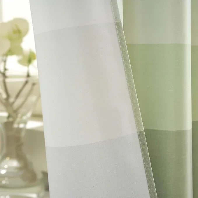 jinchan Ombre Forest Green Striped Shower Curtain Waterproof Fabric Bathroom Decor Minimalist Design Modern Neutral Gradual Color Water Resistant with 12 Metal Hooks 70x60 Inches - ModernBath