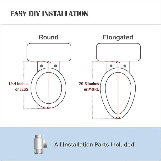 Lotus Bidet ATS-800R Heated Seat, Temperature Controlled Wash, Warm Air Dryer, Easy DIY Installation, Made in Korea - ModernBath