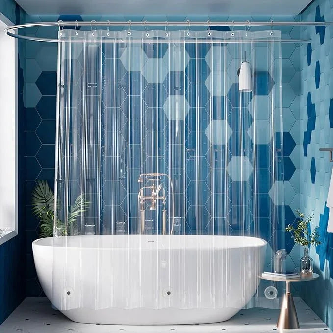 Titanker Clear Shower Curtain Liner, Plastic Shower Liner PEVA 72 x 72 Lightweight Waterproof Shower Curtains for Bathroom with Magnets and Rustproof Grommets - ModernBath
