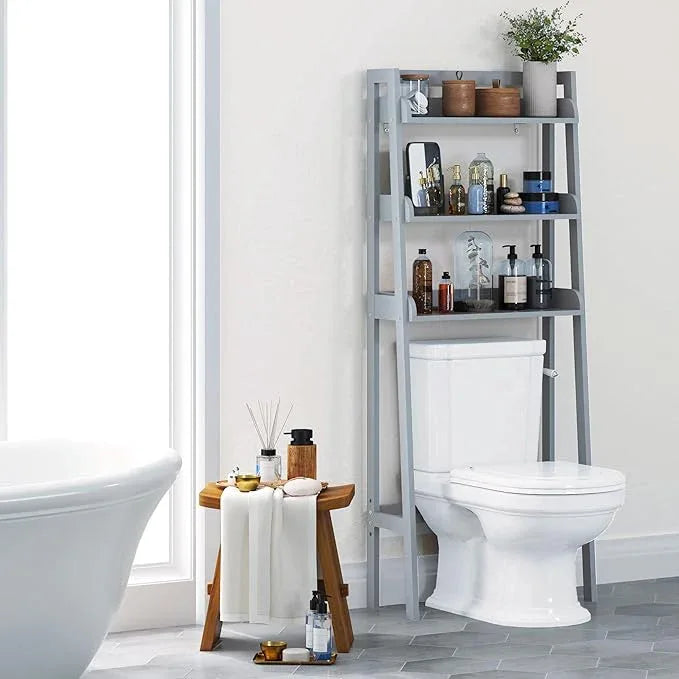 UTEX Over Toilet Bathroom Organizer, 3-Tier Above Toilet Storage Shelf Rack, Bathroom Shelves Over Toilet (Gray) - ModernBath