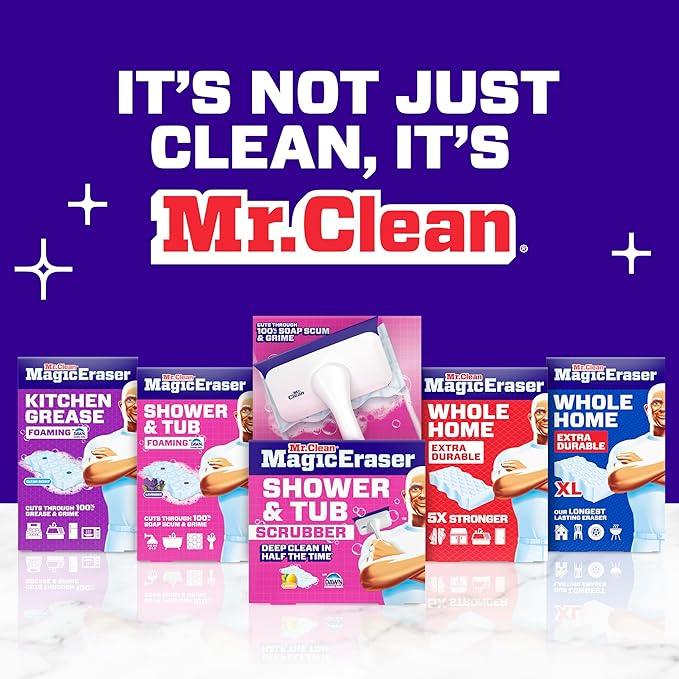 Mr. Clean Magic Eraser Foaming Sponge, Kitchen Grease Eraser, Dawn Cleaning Power, Oven Cleaner, Unstopables Fresh, 8ct - ModernBath