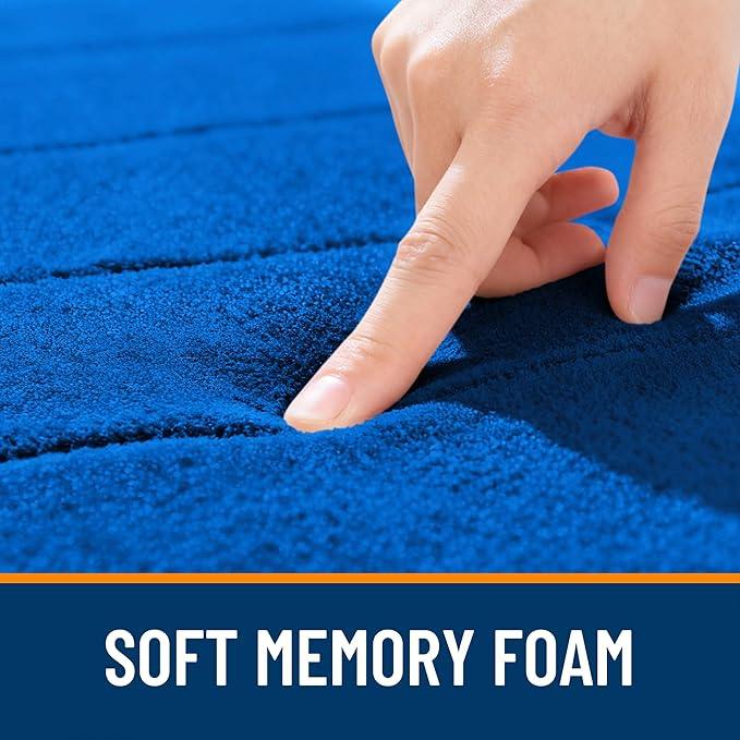 OLANLY Memory Foam Bath Mat 30x20, Super Soft Absorbent Bathroom Rugs, Quick Dry, Machine Washable Shower Floor Rugs, Bathmat Carpet, Bathroom Home Decor Accessories, Royal Blue - ModernBath