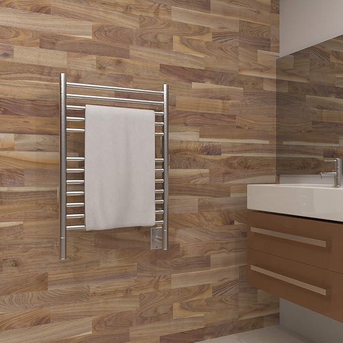 Amba Jeeves ESB Model E-Straight 12-Bar Hardwired Towel Warmer Brushed - ModernBath