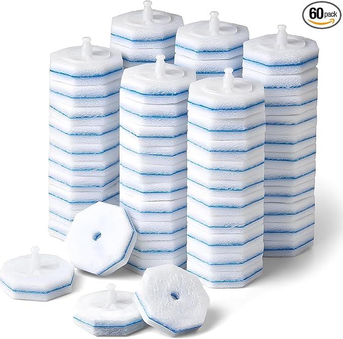 60 Pack Toilet Wand Refills Compatible with Clorox Toilet Brushes, Instant Foam Cleaning, Secure Lock No Slipping, Odor Neutralizing, Easy Snap-On Design - ModernBath