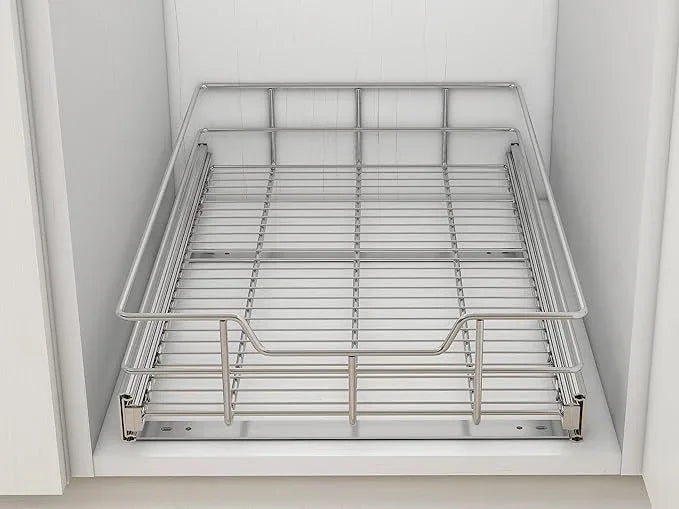 Pull Out Cabinet Organizer 9" W X 17" D, Slide Out Drawers For Kitchen Organizers and Storage, Pull Out Drawers For Cabinets Capacity Heavy Duty Caddy, Cabinet Shelves Chrome-Plated, Bathroom Pantry - ModernBath