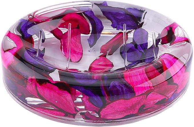 Locco Decor 4 Piece Acrylic Liquid 3D Floating Motion Bathroom Vanity Accessory Set Leaf - ModernBath