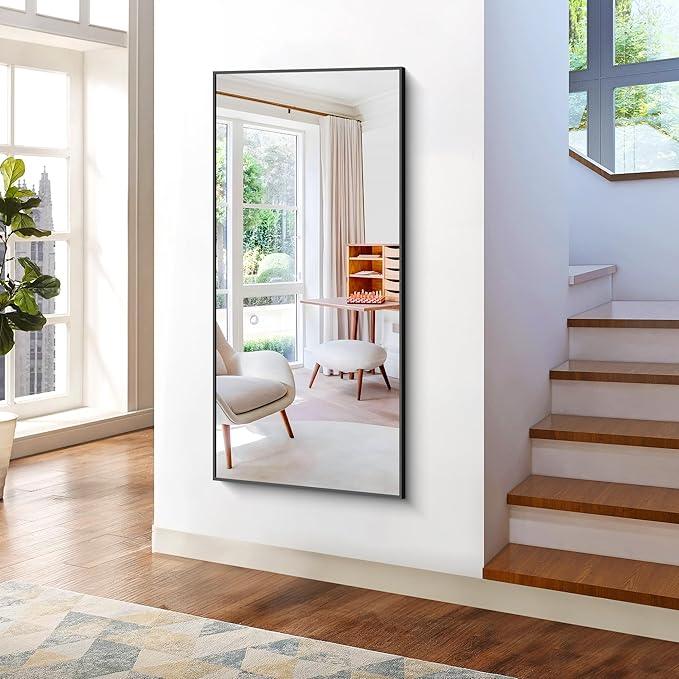 KOCUUY Bathroom Mirror, 30x60 Inch Large Black Mirrors for Wall, Rectangle Long Vanity Mirror with Aluminum Frame Modern Home Decor for Bathroom, Living Room, Entryway, Hang Horizontal/Vertical - ModernBath