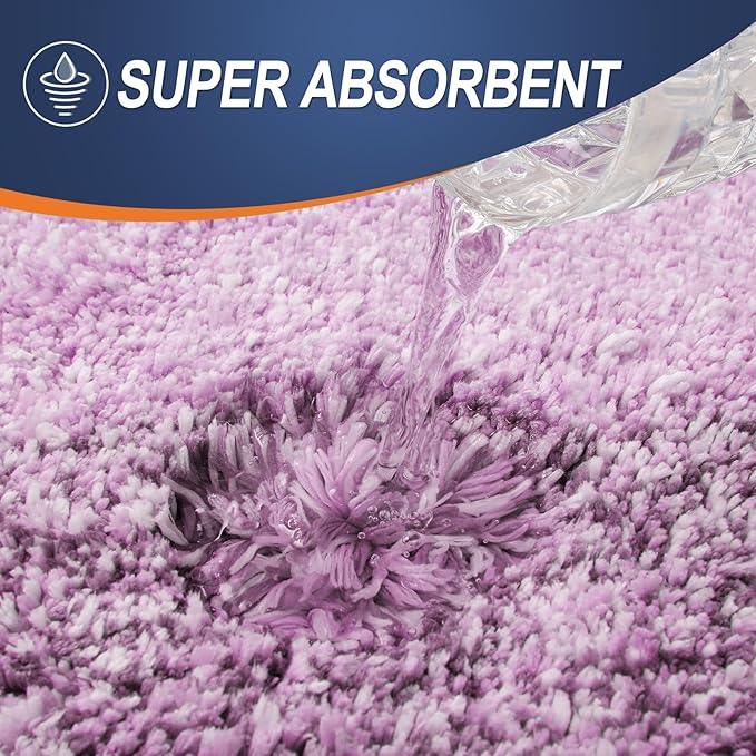 OLANLY Bathroom Runner Rugs 59x17, Extra Soft Absorbent Microfiber Bath Rugs, Rubber Backing, Quick Dry, Washable Bath Mats for Bathroom Floor, Tub and Shower, Home Decor Accessories, Pinkish-Purple - ModernBath