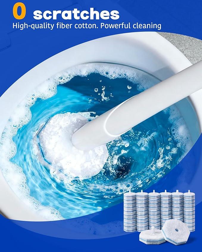 60 Pack Toilet Wand Refills Compatible with Clorox Toilet Brushes, Instant Foam Cleaning, Secure Lock No Slipping, Odor Neutralizing, Easy Snap-On Design - ModernBath