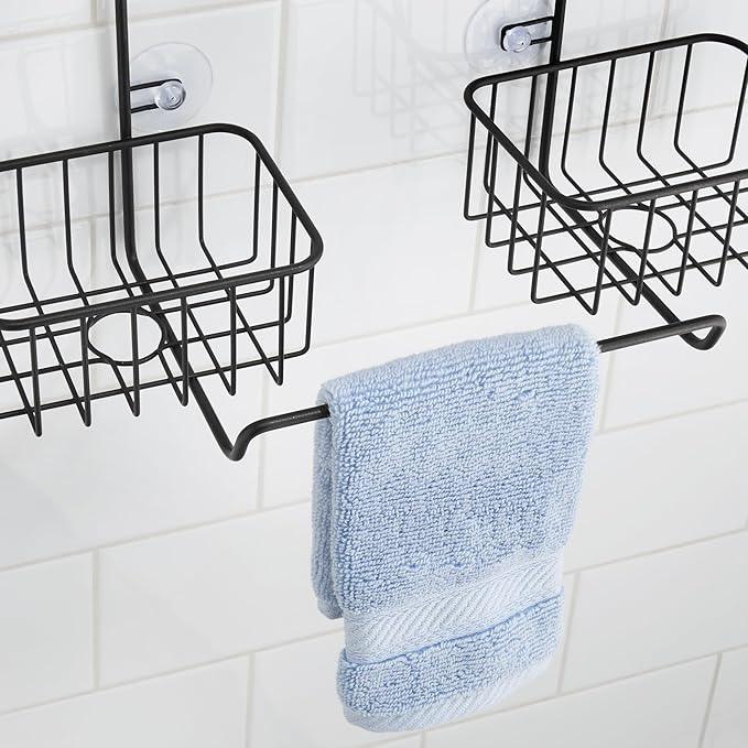 iDesign Hanging Handheld Shower Hose Caddy - Storage for Shampoo, Conditioner, or Body Wash - Matte Black - ModernBath