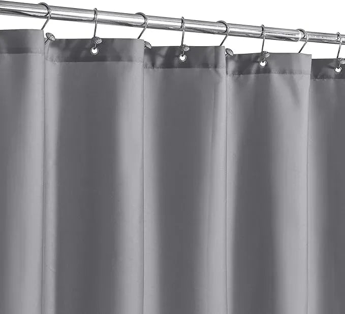 N&Y HOME Fabric Shower Curtain or Liner with Magnets - Grey Shower Curtain for Bathroom with Hotel Quality, Machine Washable, Water Repellent - Gray, 72x72 - ModernBath