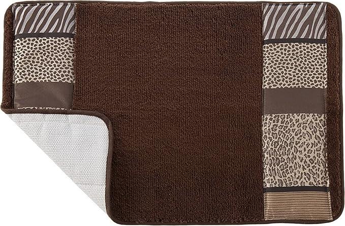 Zahari Home Safari Stripes Animal Bathroom Rug Classic Luxury Leopard Cheetah Zebra Bath Rug Contemporary Decor Beautiful Shower Mat Unique Design Stylish Bathroom Rug Bath Shower Tub Decor - ModernBath