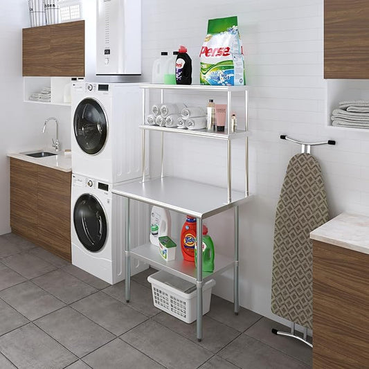 AmGood Double OverShelf Stainless Steel NSF - Many (36" Long x 12" Deep)
