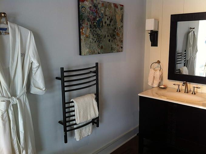 Amba Jeeves ECO Model E-Curved 12-Bar Hardwired Towel Warmer in Oil Rubbed Bronze - ModernBath