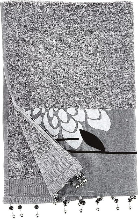 Zahari Home Erica Bathroom Towel Set - 3 Piece Modern Decor Grey Towel Set - ModernBath