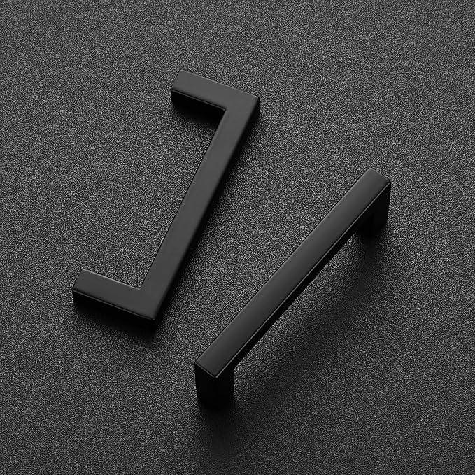 Ravinte Square Bar 3 Inch Slim Drawer Handles - Matte Black Drawer Pulls - ModernBath