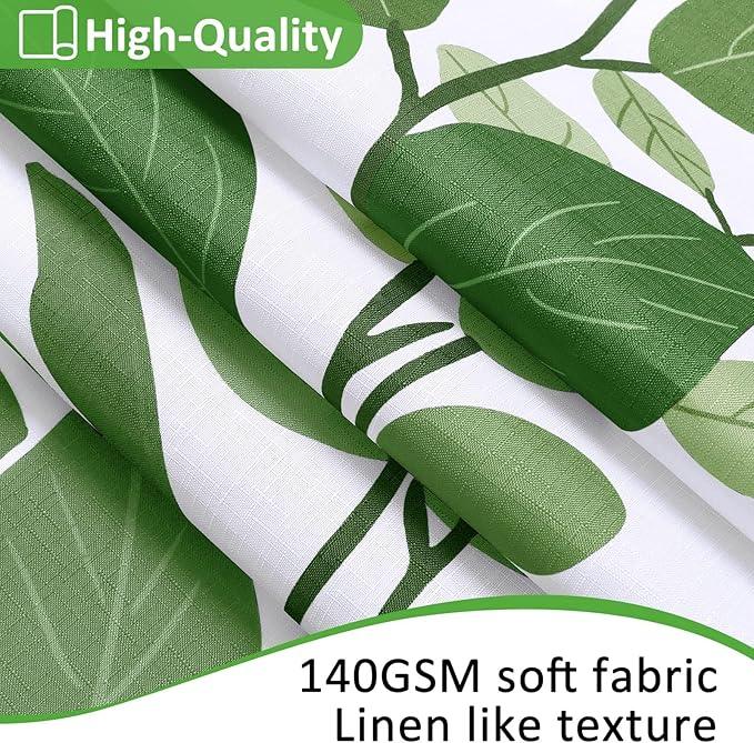 BOODII Light Green Spring Shower Curtain for Bathroom Sage Eucalyptus Cloth Shower Curtain Set Farmhouse Leaf Floral Bathroom Decor Lime Green Floral Watercolor Leaves Spring Bath Curtains 72x78 - ModernBath